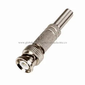 BNC male connector with spring