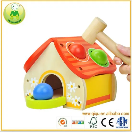 2015 Mini wooden toy house with different color number