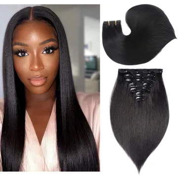Wholesale 100% Real Remy Seamless Clip-In Hair Extensions, Cuticle Aligned Human Hair Clip In Hair Extension