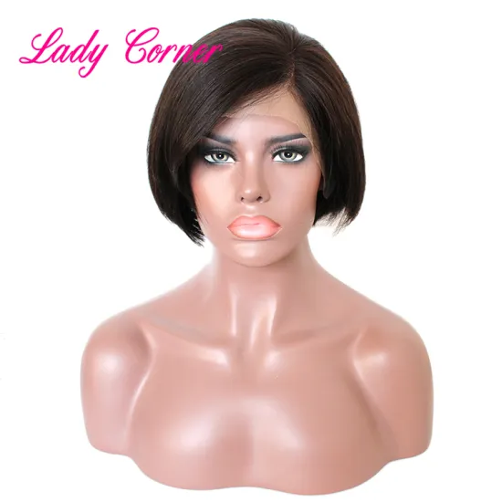 Brazilian Bob style side parting short human hair wig for black women