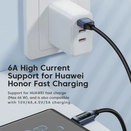 Wholesale 6A USB Type-C Fast Charging Cable for Xiaomi