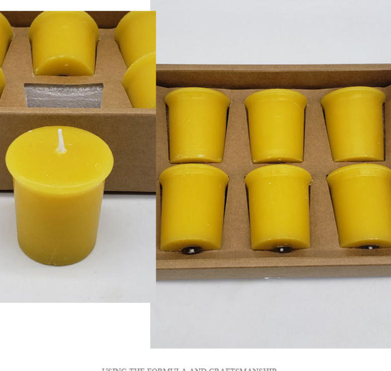 yellow votive candle