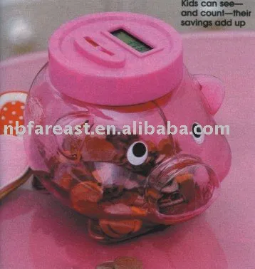 plastic piggy bank