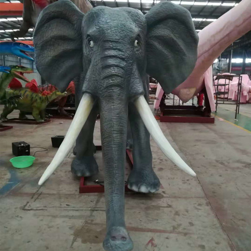 Life Size Elephant Statue Customized Animatronic Animal