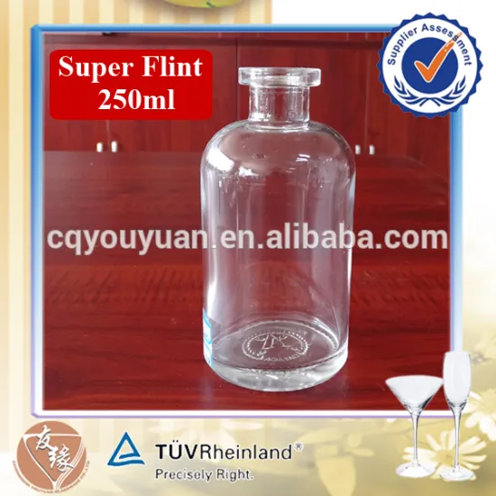 High quality round 250 ml glass diffuser bottle