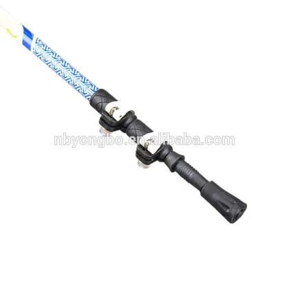 Aluminum collapsible pole hiking pole with antishock hiking walking stick