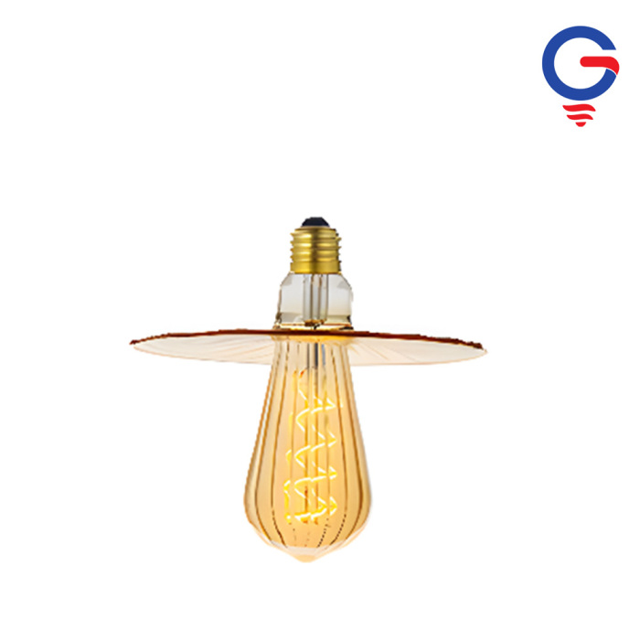Amber Hexagonal Honeycomb Globe Glass LED Bulb