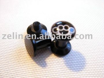 6g Brass Knuckle Acrylic Screw Fit Ear Tunnel 6 Gauge ,ear jewelry,body jewelry