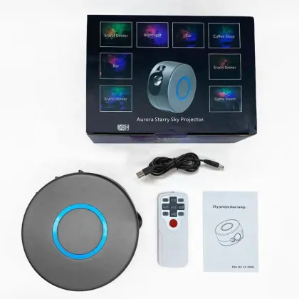 Starry Sky LED Projector Lamp - Aurora Star Rotating Night Light