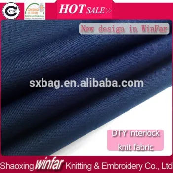 Winfar Textile Hot Sale Dyed Knit Polyester DTY Interlock Fabric