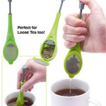 Tea Infuser Built-in plunger Healthy Intense Flavor Reusable Tea bag Plastic Tea&Coffee Strainer Measure Swirl Steep Stir Press