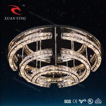 Chrome plate steel shape crystal lamp ceiling lights
