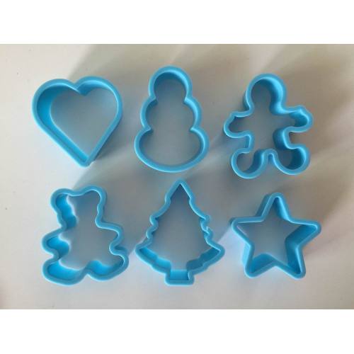 Plastic 6pcs Christmas Cookie Cutter set