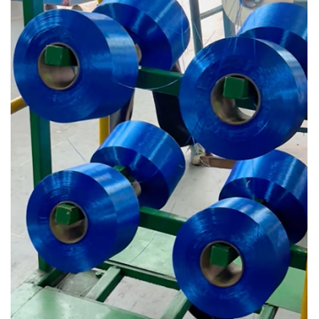 Polyester dope dyed filament yarn for knitted shoe fabrics