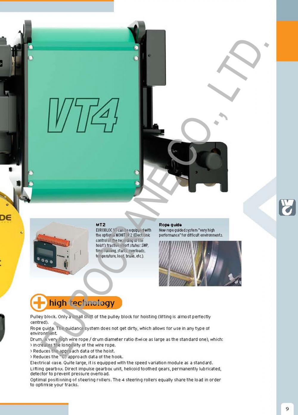 Electric Wire Rope Hoist in crane