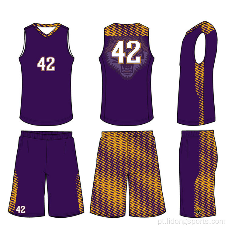 Uniformes de basquete adultos de alta qualidade personalizados