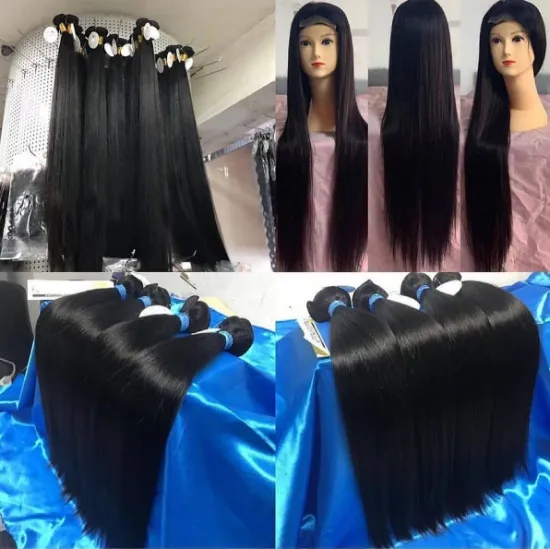 Virgin Cuticle Aligned Hair Wholesale Unprocessed Raw Straight Human Hair Bundles Peruvian Hair Weave Bundles Cheap 10a Grade
