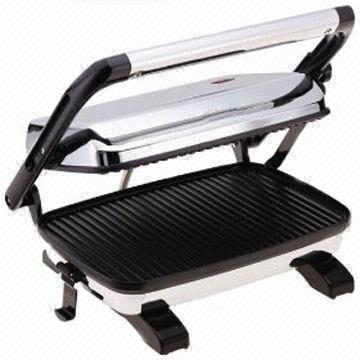 4-slice contact grill with 120 to 230V voltage, 1400 to 2000W power and non-stick coating plate