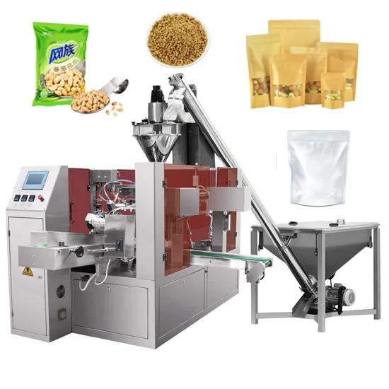 8 Working Stations Powder Rotary Pouch Filling Sealing Packaging Machine