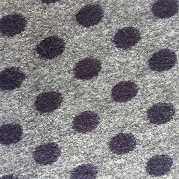dark navy grey melange wool polka pattern grey colour base jacquard design knit fabric