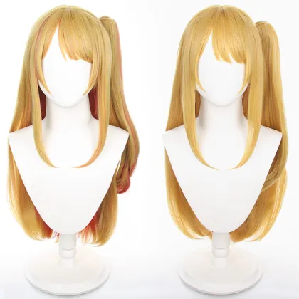75cm Long Straight Claw Golden Orange Rubii Hoshino Cosplay Wig - OSHI NO KO Anime Wig for Women
