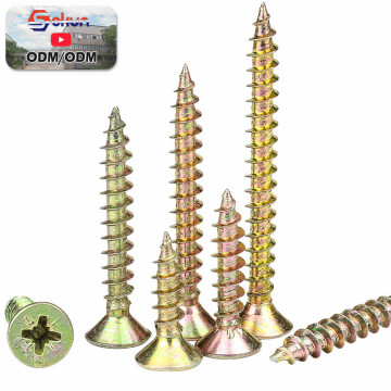 150ct Anti-Rust Tapping Steel Screws Set (1.25\"-4\"): ISO Standard for Chipboard & Drywall - Stainless Steel & Brass