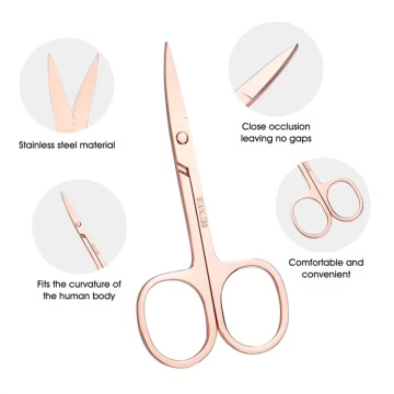 Colorful Stainless Steel Makeup Scissors - Lash and Eyebrow Trimming Tool