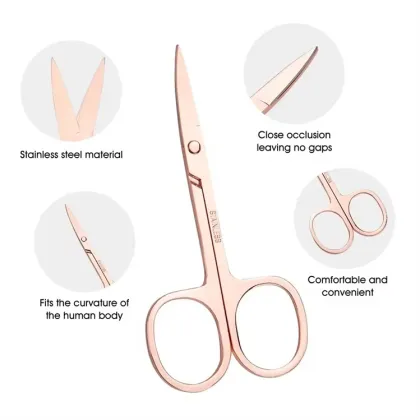 Colorful Stainless Steel Makeup Scissors - Lash and Eyebrow Trimming Tool