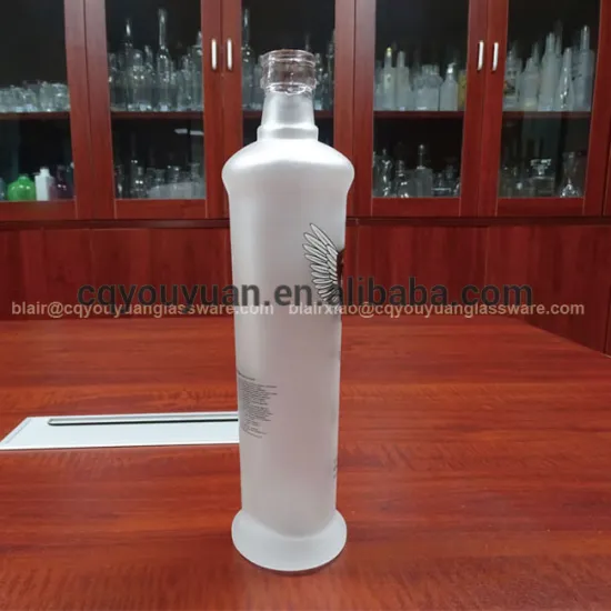 Round Vodka Bottle Top Quality 500ML Frosting Glass Wine Bottle Food Glass Bottles 500 ML