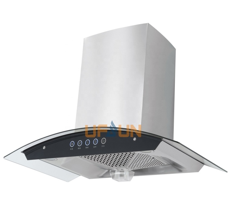Fangtai Cooker Hood 90cm 201#SS Chimney Wall Mounted Nexstyle Glass Cooker Chimni Kitchen Smoke Absorbing Chimney Hood