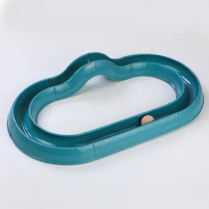 Sustainable Cat Ring and Tower of Tracks Interactive Toy Set - 3 Pcs