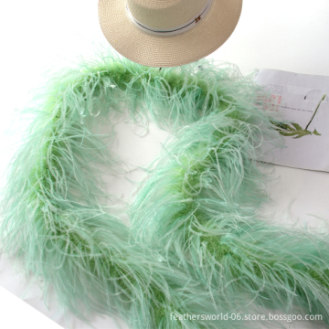 Fluffy Ostrich Feather Cape, Boa Garment Accessories & Feather Fabric Boas