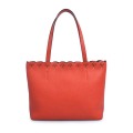 Fashion Simple Cow Leather Female Red Shoulder bag