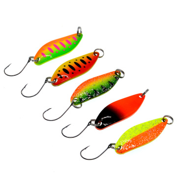 Small Metal Spoon 3.5g 34mm Willow Leaf Fishing Lure for Mackerel and Bass