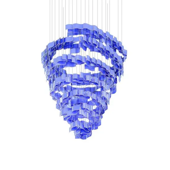 INSHINE Blue Largee Bright Hanging Pendant Light