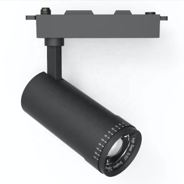 Zoomable Industrial LED COB Track Spot Light - 10w to 30w, Adjustable Beam Angle & Dimmable Rail Fixture
