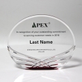 Clear Acrylic Awards με μοτίβο Wave