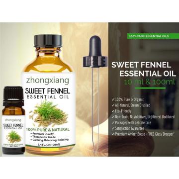 100% minyak esensial Sweet Fennel organik murni