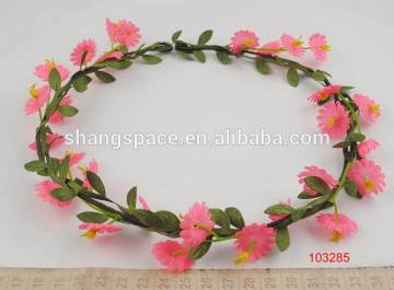 2015 hotsell silk flower lei wreaths stems