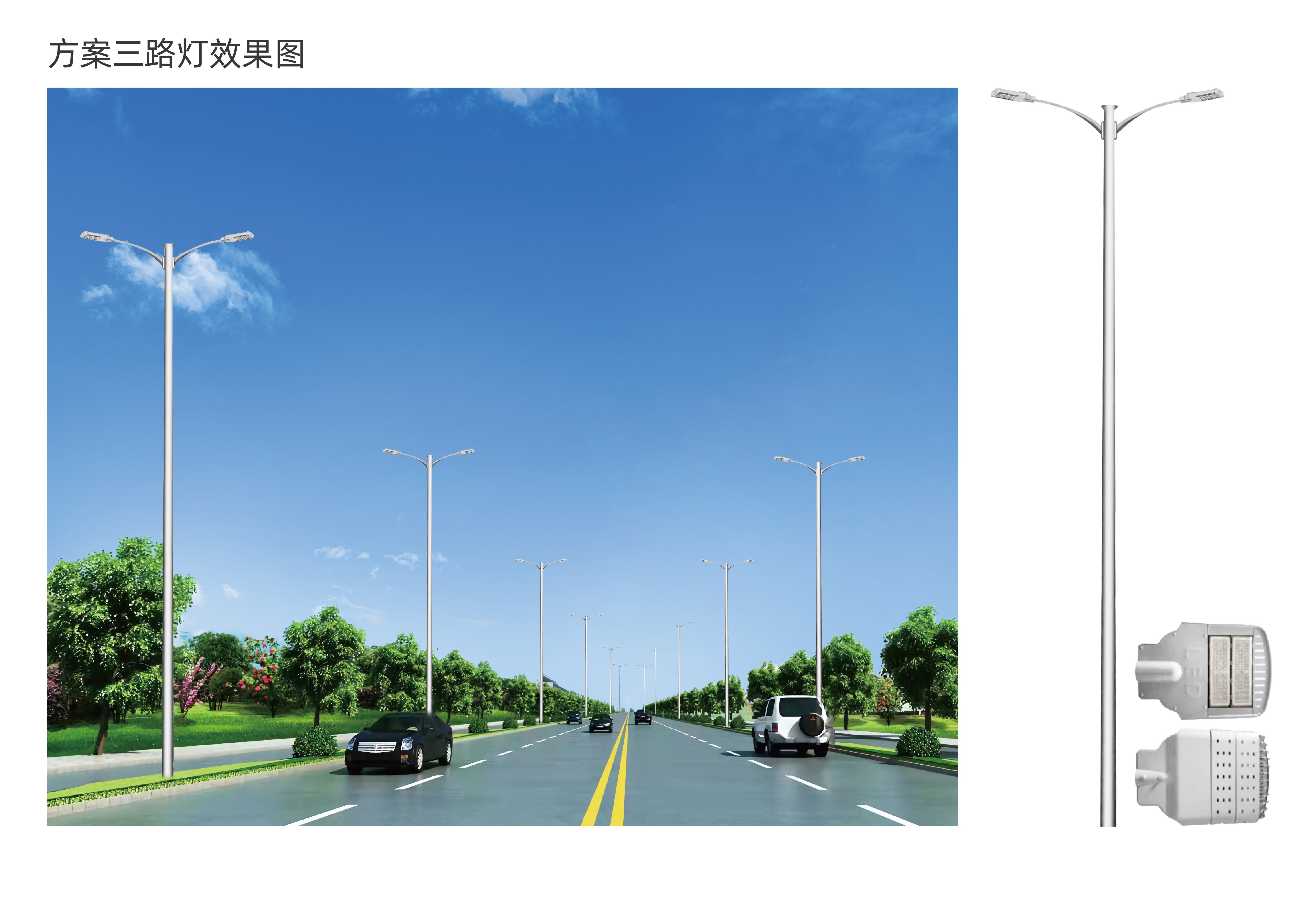 Galvanized lamp pole steel street light pole