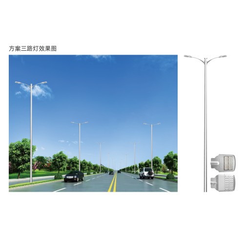 Galvanized lamp pole steel street light pole