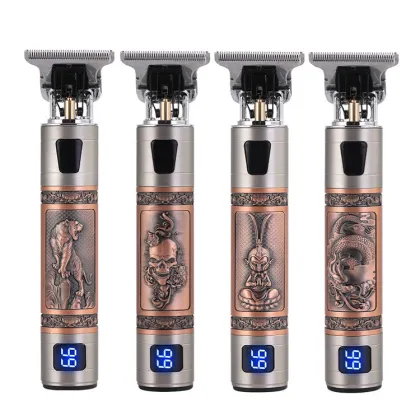 Portable Tiger Skull Dragon USB Rechargeable Hair Trimmer: A Stylish Barber Solution