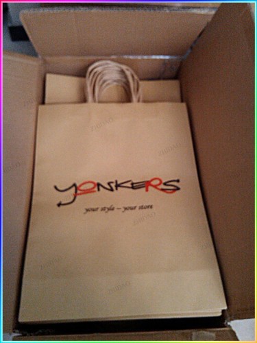 Custom logo printed Kraft paper bag