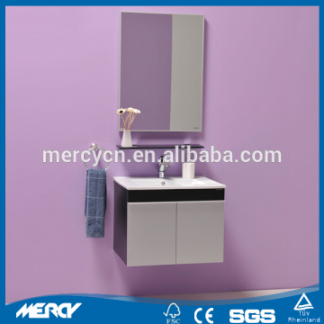 Modern Gray MDF Bathroom Vanity With Ceramic Basin