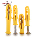 Yellow Good Quality Plastic expansion screw