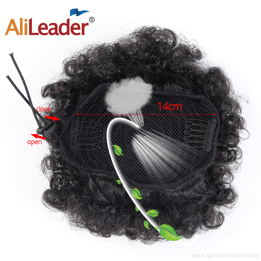 Afro Curly Drawstring Hair Puff Chignon with Combs