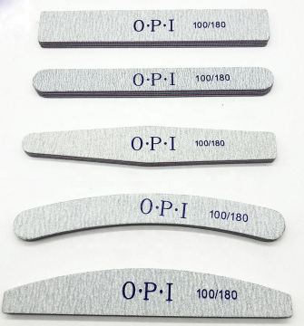 Professional Nail File 80/100/150/180/240 Double Side Oem Custom Printed Logo Top Zebra Nail File