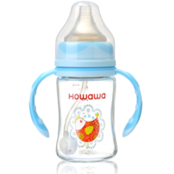 10oz babymatande glasflaska med handtag