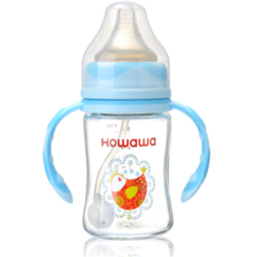 10oz Botol Kaca Pemakanan Bayi Dengan Pemegang