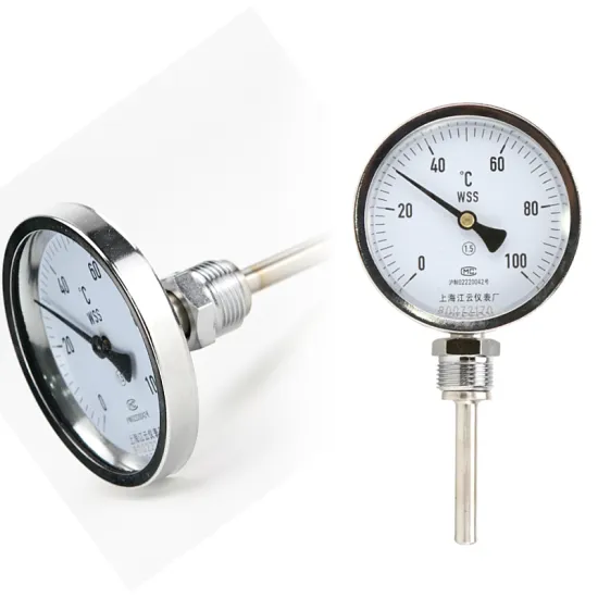 Shock Proof Industrial Bimetal Thermometer for Boiler Pipelines and Water Temperature Measurement